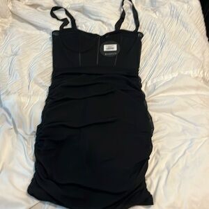 White Fox Size L Black Mini Dress